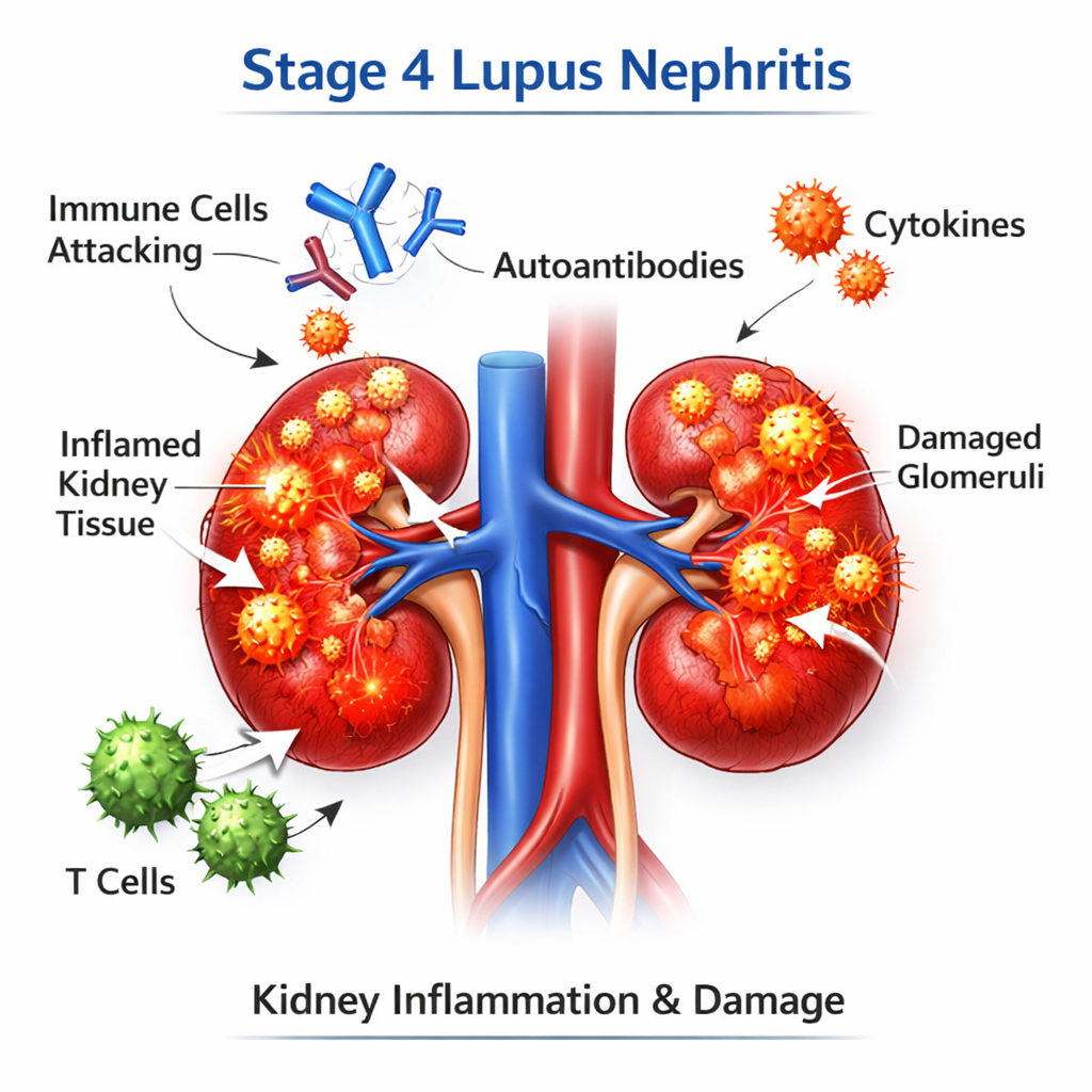 stage 4 lupus symptoms and causes